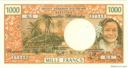 1000 Francs NUEVAS HÉBRIDAS  1975 P.20b FDC
