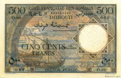 500 Francs Spécimen DJIBOUTI  1952 P.27s SUP+