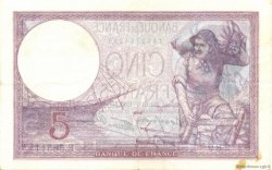 5 Francs FEMME CASQUÉE modifié FRANCE  1939 F.04.01 SUP