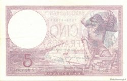 5 Francs FEMME CASQUÉE modifié FRANCE  1939 F.04.08 XF