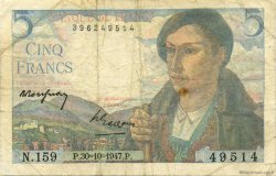 5 Francs BERGER FRANCE  1947 F.05.07a TB