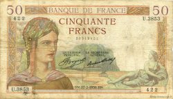 50 Francs CÉRÈS FRANCE  1936 F.17.22 B+