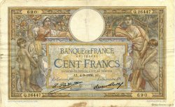 100 Francs LUC OLIVIER MERSON grands cartouches FRANCE  1930 F.24.09 B+