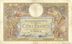 100 Francs LUC OLIVIER MERSON type modifié FRANCIA  1937 F.25.04