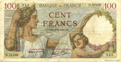100 Francs SULLY FRANCE  1940 F.26.28 TTB