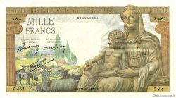 1000 Francs DÉESSE DÉMÉTER FRANCE  1942 F.40.02 SUP