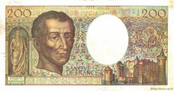 200 Francs MONTESQUIEU alphabet 101 FRANCE  1992 F.70bis.01 TTB+