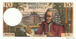 10 Francs VOLTAIRE FRANCE  1963 F.62.05 AU-