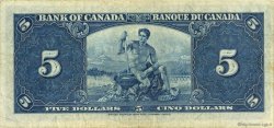 5 Dollars CANADA  1937 P.060c TTB