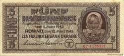 5 Karbowanez UKRAINE  1942 P.051 SUP