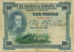 100 Pesetas ESPAGNE  1925 P.069b B+