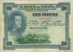 100 Pesetas SPAIN  1925 P.069b