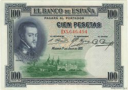 100 Pesetas SPANIEN  1925 P.069c VZ