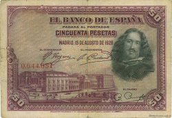 50 Pesetas SPAIN  1928 P.075a F