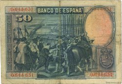 50 Pesetas SPAIN  1928 P.075a F