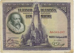 100 Pesetas SPAIN  1928 P.076b VF