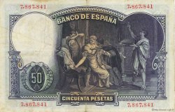 50 Pesetas ESPAGNE  1931 P.082 TTB