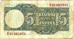 5 Pesetas ESPAGNE  1948 P.136a B