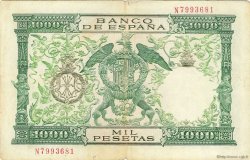 1000 Pesetas ESPAGNE  1957 P.149a TTB