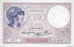 5 Francs FEMME CASQUÉE modifié FRANCIA  1940 F.04.15