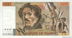 100 Francs DELACROIX modifié FRANCE  1979 F.69.02c pr.SPL