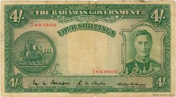 4 Shillings BAHAMAS  1936 P.09b TB+
