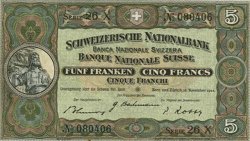 5 Francs SUISSE  1944 P.11k VZ+