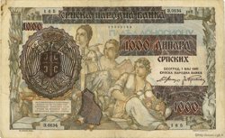 1000 Dinara SERBIE  1941 P.24 TB+