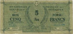 5 Francs NOUVELLES HÉBRIDES  1949 P.01 TB