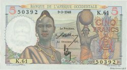 5 Francs AFRIQUE OCCIDENTALE FRANÇAISE (1895-1958)  1948 P.36 pr.NEUF