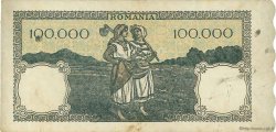 100000 Lei ROUMANIE  1945 P.058a TTB