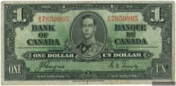 1 Dollar CANADA  1937 P.058e B+