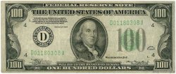 100 Dollars ÉTATS-UNIS D AMÉRIQUE Cleveland 1934 P.433D