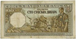 100 Dinara SERBIE  1943 P.33 TB+