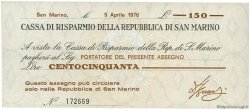 150 Lire SAN MARINO  1976 PS.101 FDC