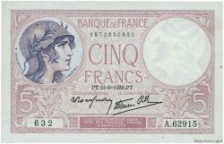 5 Francs FEMME CASQUÉE modifié FRANCIA  1939 F.04.09 EBC+