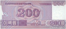 200 Won NORTH KOREA  2008 P.62 UNC