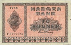 2 Kroner NORVÈGE  1948 P.16b fVZ