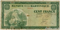100 Francs MARTINIQUE  1945 P.19a pr.TB