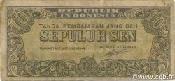 10 Sen INDONÉSIE  1945 P.015a TB