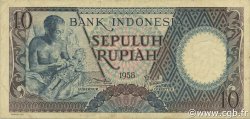 10 Rupiah INDONÉSIE  1958 P.056 TTB