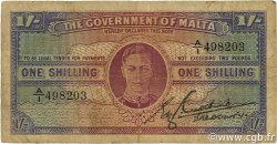1 Shilling MALTA  1943 P.16 VG