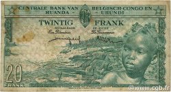 20 Francs CONGO BELGE  1959 P.31 TB
