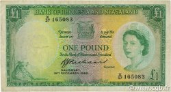 1 Pound RHODÉSIE ET NYASSALAND  1960 P.21b TB