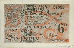 6 Pence JERSEY  1941 P.01a fST