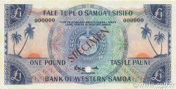 1 Pound Spécimen SAMOA  1963 P.14s q.FDC