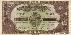 4 Shillings TONGA  1939 P.05b TTB+