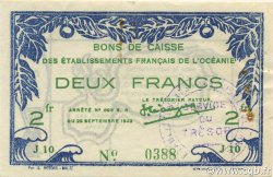 2 Francs OCÉANIE  1943 P.12a SUP