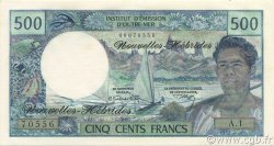 500 Francs NUEVAS HÉBRIDAS  1970 P.19a
