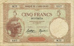 5 Francs NOUVELLE CALÉDONIE  1936 P.36b TB+